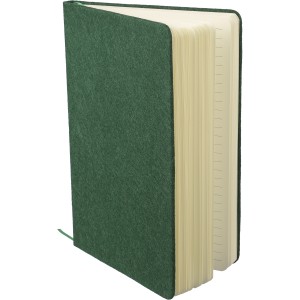 A5 jegyzetfzet jrahasznostott filc anyagbl, zld (fzet, notesz)