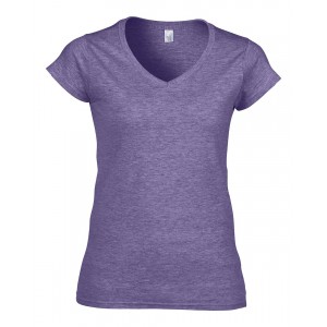 Gildan SoftStyle ni V-nyak pl, Heather Purple (T-shirt, pl, kevertszlas, mszlas)