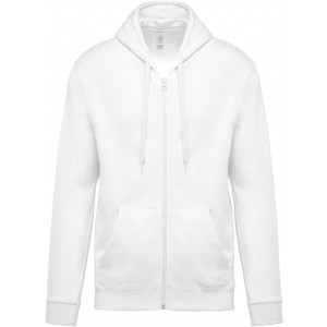 Kariban kapucnis, cipz�ras f�rfi pul�ver, White
