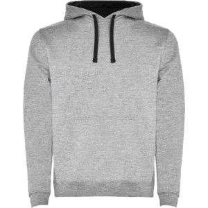 Roly Urban f�rfi kapucnis pul�ver, Marl Grey, Black