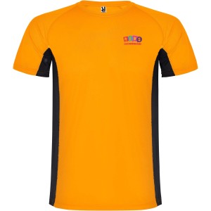 Shanghai rvid ujj gyerek sportpl, fluor orange, solid black (T-shirt, pl, kevertszlas, mszlas)